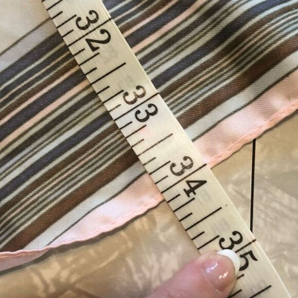 vintage large fattorseta scarf made in italy floral pastels 35X34 inches read - Picture 8 of 8